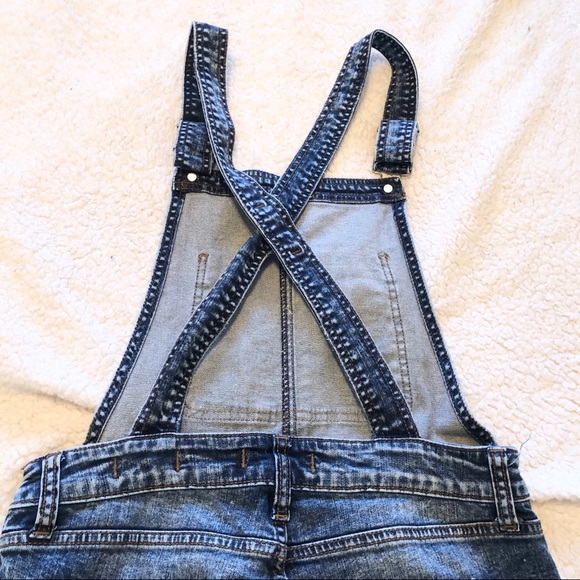 Distressed long Jean overalls small - Picture 9 of 13